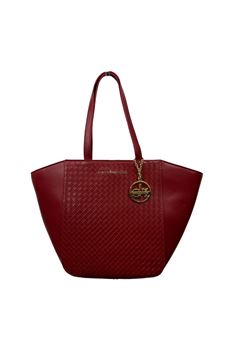 RED TWO-HANDLE SHOPPING BAG IN ROCCO BAROCCO ECO-LEATHER ROCCO BAROCCO | RBR910B4506ROSSO